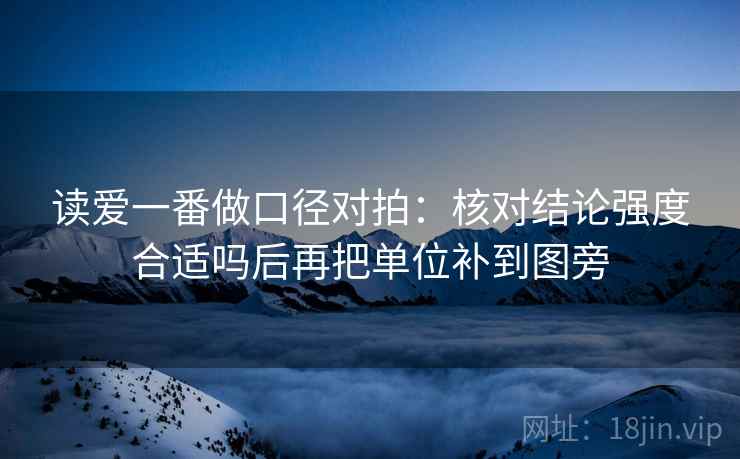 读爱一番做口径对拍：核对结论强度合适吗后再把单位补到图旁